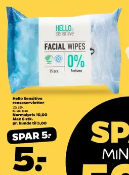 Netto Hello Sensitive renseservietter tilbud