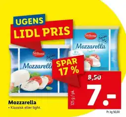 Lidl Mozzarella tilbud