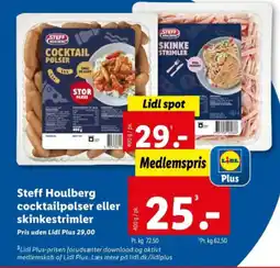 Steff Houlberg cocktailpølser eller skinkestrimler