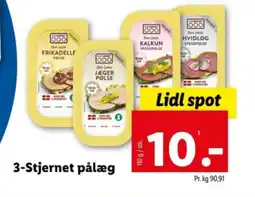 Lidl 3-Stjernet pålæg tilbud