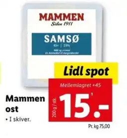 Lidl Mammen ost tilbud