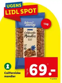 Lidl Californiske Mandler tilbud
