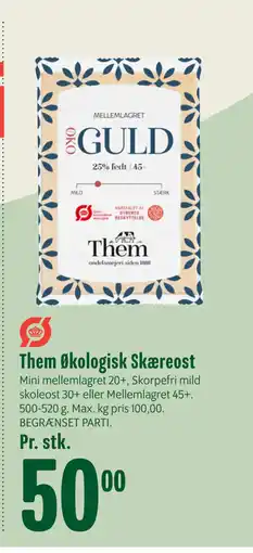 Min Købmand Them Økologisk Skæreost tilbud