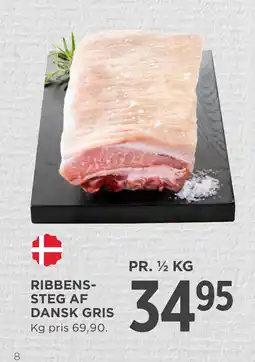 MENY RIBBENSSTEG AF DANSK GRIS tilbud