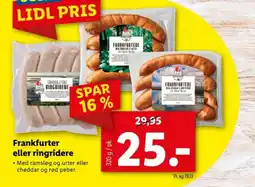 Lidl Frankfurter eller ringridere tilbud