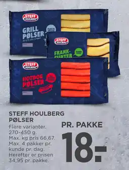 MENY STEFF HOULBERG PØLSER tilbud