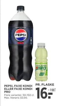 MENY PEPSI, FAXE KONDI ELLER FAXE KONDI PRO tilbud