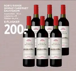 MENY ROB’S RANGE SHIRAZ CABERNET SAUVIGNON tilbud