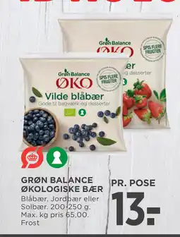 MENY GRØN BALANCE ØKOLOGISKE BÆR tilbud