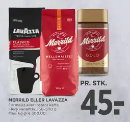 MENY MERRILD ELLER LAVAZZA tilbud