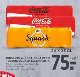 MENY COCA-COLA, COCA-COLA ZERO, TUBORG SQUASH ELLER FANTA tilbud
