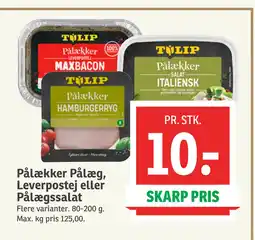 SPAR Pålækker Pålæg, Leverpostej eller Pålægssalat tilbud