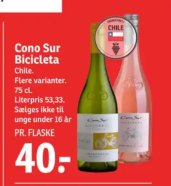 SPAR Cono Sur Bicicleta tilbud