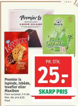 SPAR Premier Is Ispinde, Isbåde, Isvafler eller Maxibon tilbud