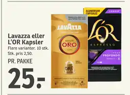 SPAR Lavazza eller L’OR Kapsler tilbud