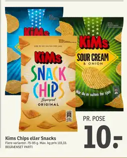 SPAR Kims Chips eller Snacks tilbud