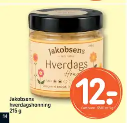 REMA 1000 Jakobsens hverdagshonning 215 g tilbud