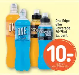 REMA 1000 One Edge eller Powerade 50-75 cl Ex. pant tilbud