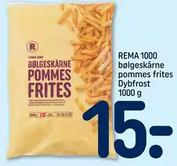 REMA 1000 bølgeskårne pommes frites Dybfrost 1000 g