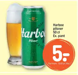 REMA 1000 Harboe pilsner 50 cl Ex. pant tilbud