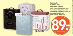 REMA 1000 Ragnatela Italiensk rød-, hvid- eller rosévin tilbud
