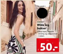 Lidl Wide leg bukser tilbud