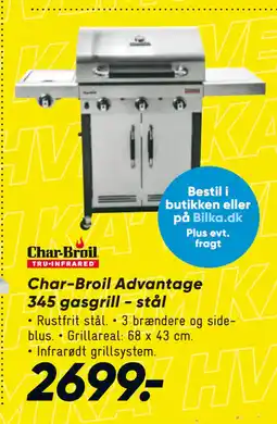 Bilka Char-Broil Advantage 345 gasgrill - stål tilbud