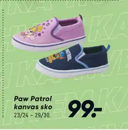 Bilka Paw Patrol kanvas sko tilbud