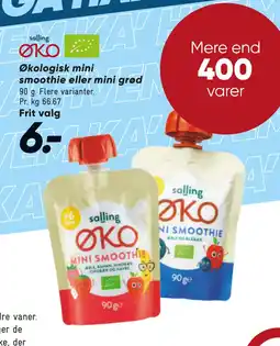 Bilka Økologisk mini smoothie eller mini grød tilbud