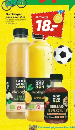 Bilka God Morgen juice eller shot tilbud