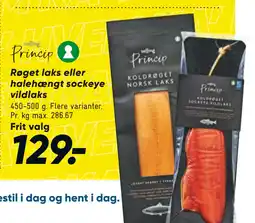 Bilka Røget laks eller halehængt sockeye vildlaks tilbud
