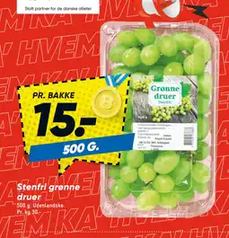 Bilka Stenfri grønne druer tilbud