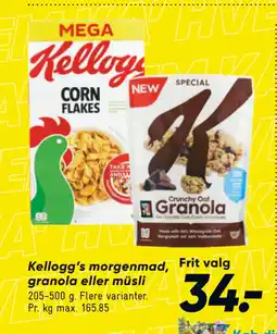 Bilka Kellogg’s morgenmad, granola eller müsli tilbud