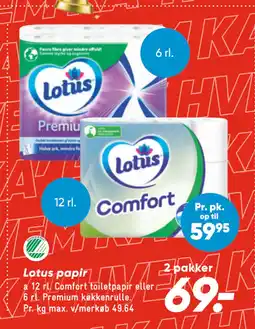 Bilka Lotus papir tilbud