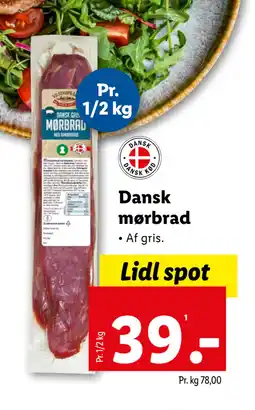 Lidl Dansk mørbrad tilbud