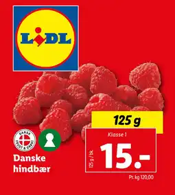 Lidl Danske hindbær tilbud