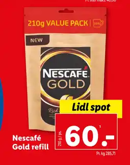 Lidl Nescafé Gold refill tilbud