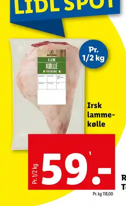 Lidl Irsk lammekølle tilbud