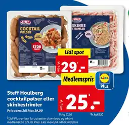 Lidl Steff Houlberg cocktailpølser eller skinkestrimler tilbud