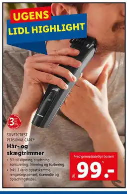 Lidl Hår- og skægtrimmer tilbud