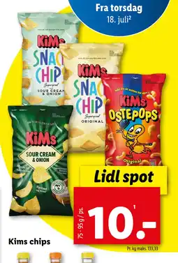 Lidl Kims chips tilbud