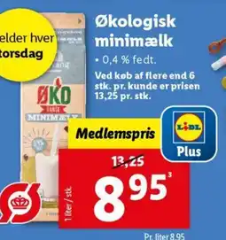 Lidl Økologisk minimælk tilbud