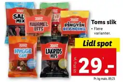 Lidl Toms slik tilbud