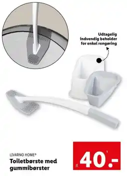 Toiletbørste med gummibørster
