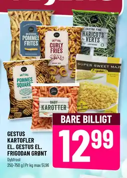 Løvbjerg GESTUS KARTOFLER EL. GESTUS EL. FRIGODAN GRØNT tilbud