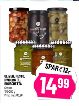 Løvbjerg OLIVEN, PESTO, HVIDLØG EL. BRUSCHETTA tilbud