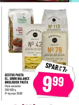 Løvbjerg GESTUS PASTA EL. GRØN BALANCE ØKOLOGISK PASTA tilbud