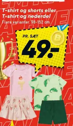 Bilka T-shirt og nederdel tilbud