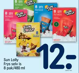 REMA 1000 Sun Lolly Frys selv is 8 pak/480 ml tilbud