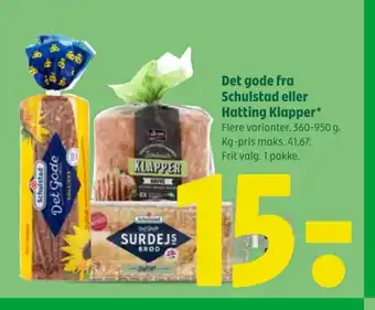 Coop 365 Det gode fra Schulstad eller Hatting Klapper tilbud